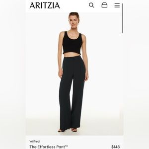 Aritzia Wilfred Effortless Black Trousers